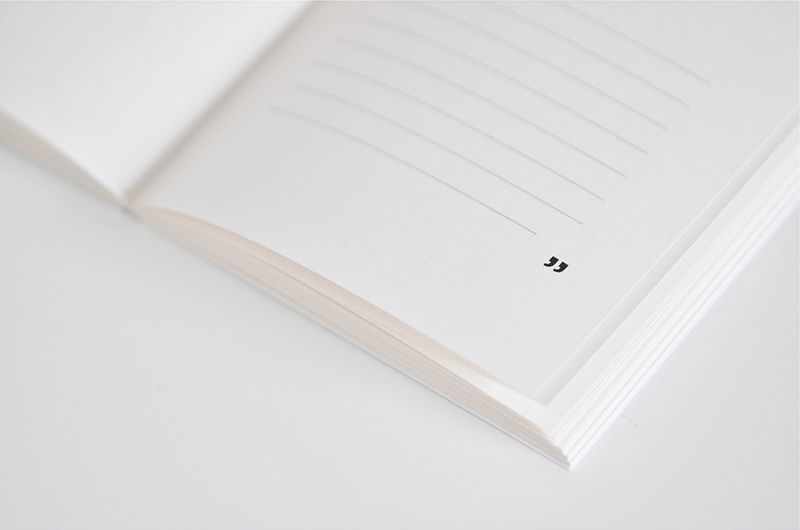 Pure White One Paragraph Diary Notebook