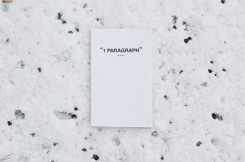 Pure White One Paragraph Diary Notebook
