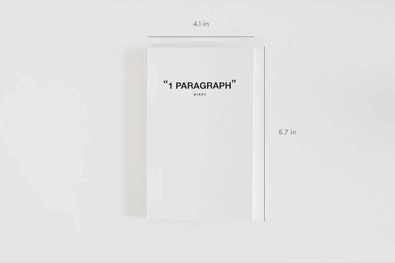 Pure White One Paragraph Diary Notebook