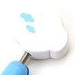 Blue Cloud Wood Pen, White