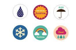 MochiThings: Weather Button Sticker