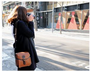 Large Leather Cube Camera Bag