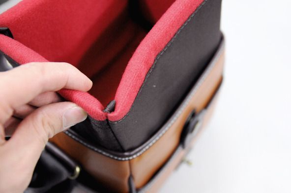 Large Leather Cube Camera Bag
