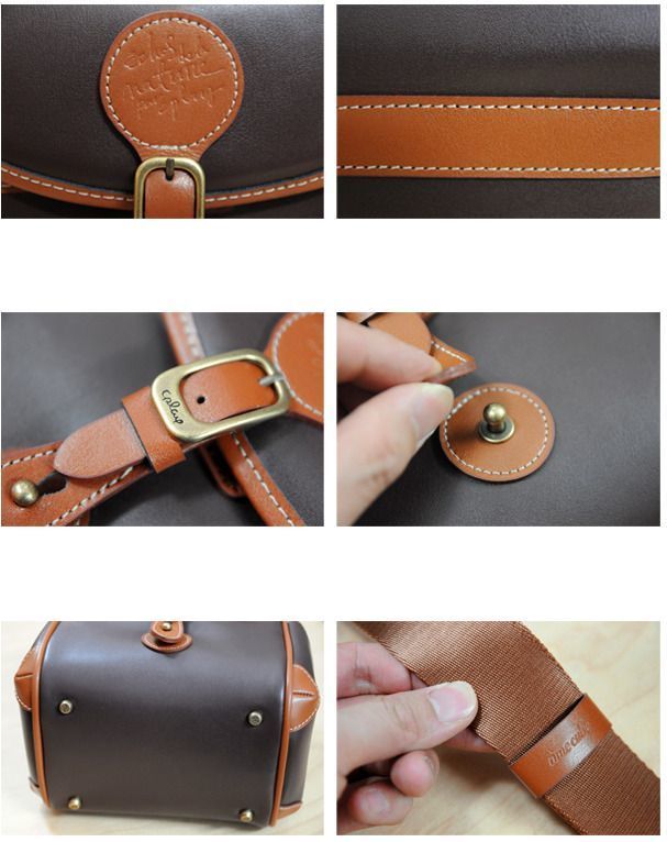 Large Leather Cube Camera Bag