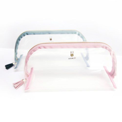 Large Bunny Tassel Transparent Pouch - Image 1
