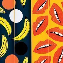 Pop Art Pencil Cap Set, Banana & Lips