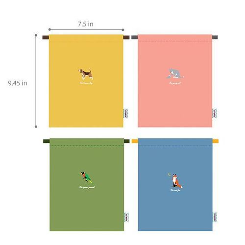 MochiThings: Tailorbird Medium Drawstring Pouch