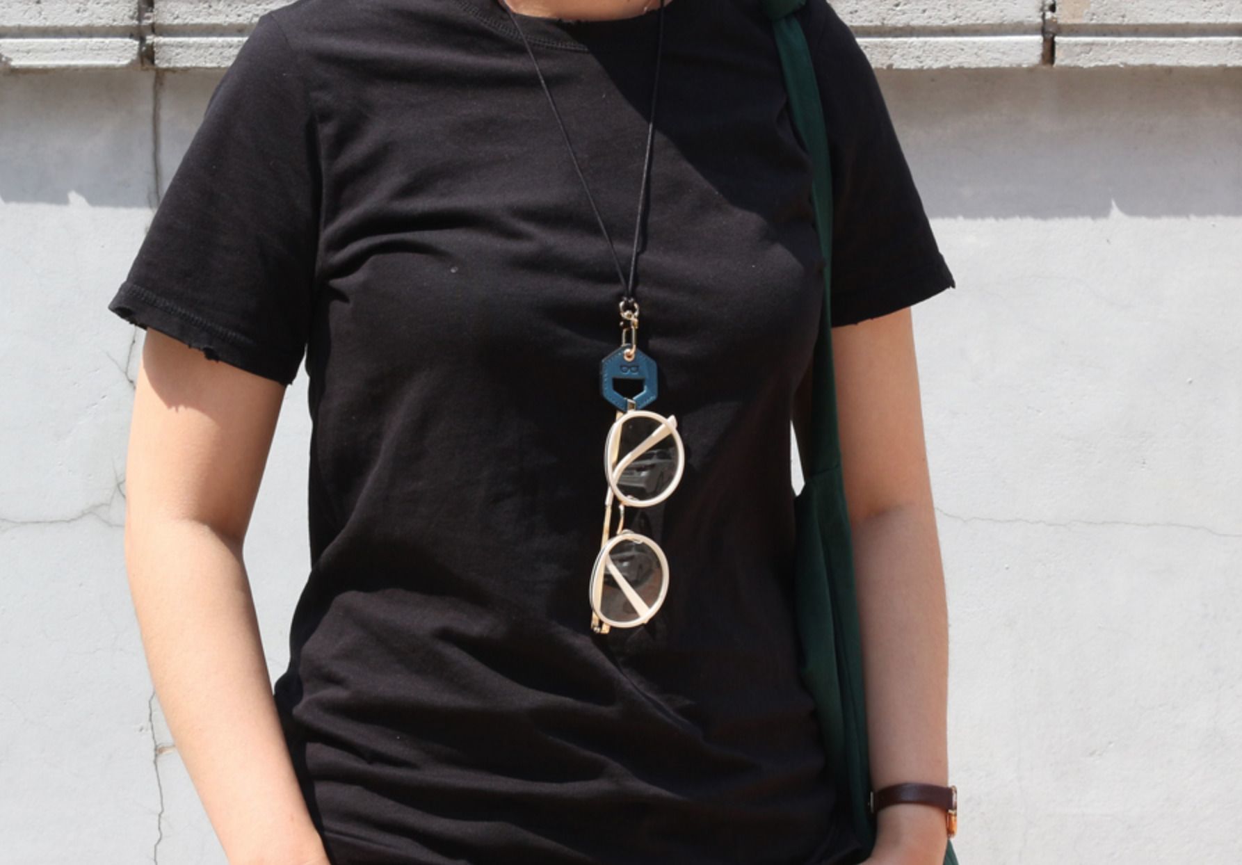 Classic Genuine Leather Glasses Necklace