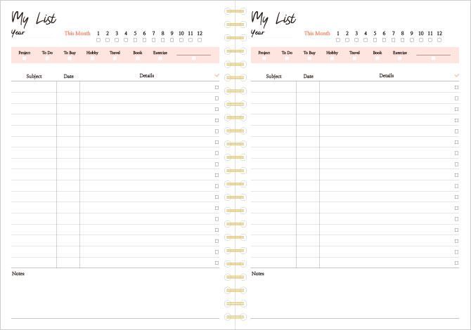 Episode Weekly Spiral Planner