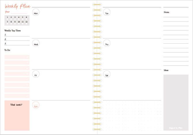 Episode Weekly Spiral Planner