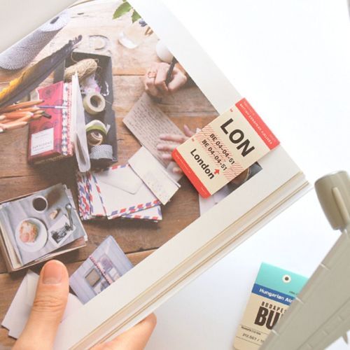 Airline Tag Magnetic Bookmark Set