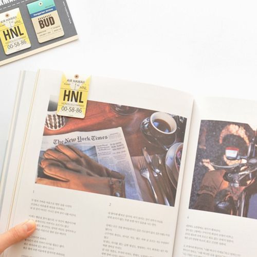 Airline Tag Magnetic Bookmark Set