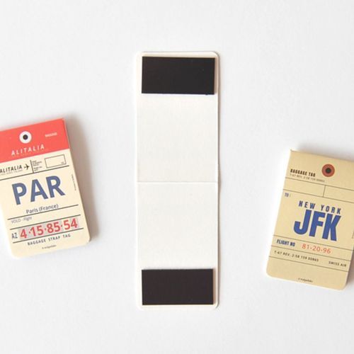 Airline Tag Magnetic Bookmark Set