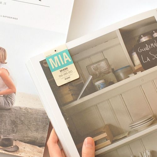 Airline Tag Magnetic Bookmark Set