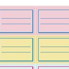 Retro Color Label Sticker Set, Lined