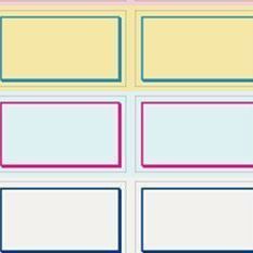 Retro Color Label Sticker Set, Plain