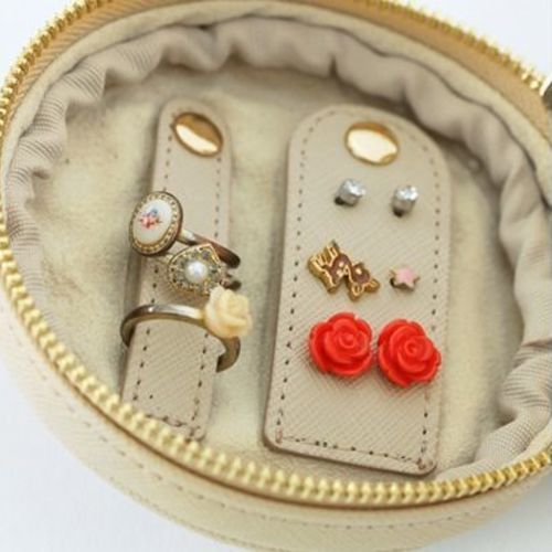 Mini Round Jewelry Pouch - Image 8