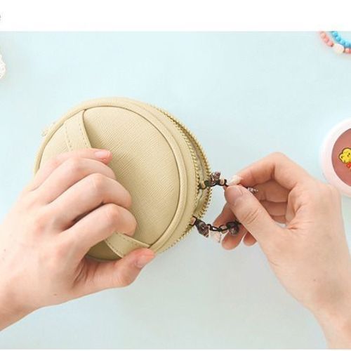 Mini Round Jewelry Pouch - Image 2