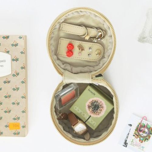 Mini Round Jewelry Pouch - Image 12