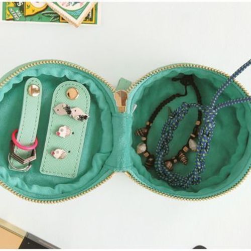 Mini Round Jewelry Pouch - Image 7