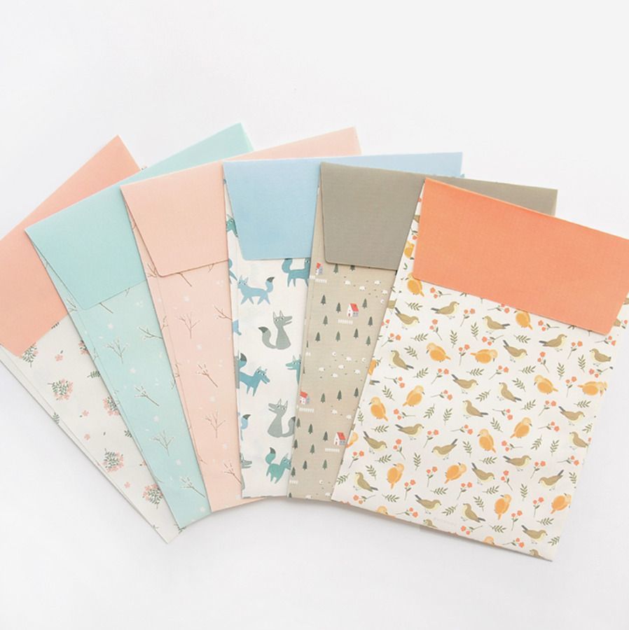 6pcs Pattern Gift Envelope Set