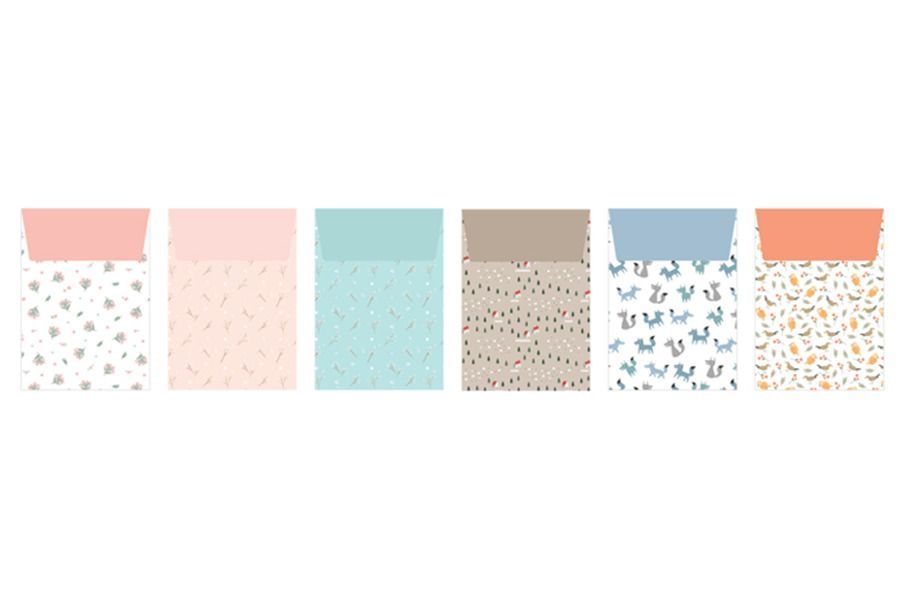 6pcs Pattern Gift Envelope Set
