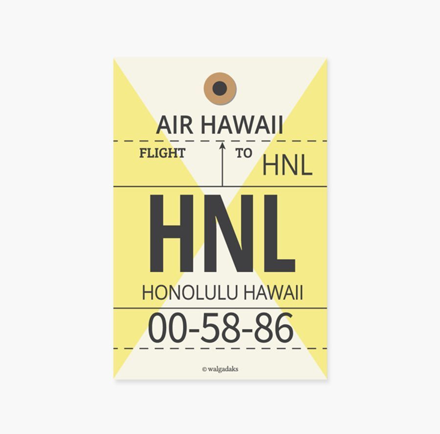 MochiThings: Airline Tag Postcard