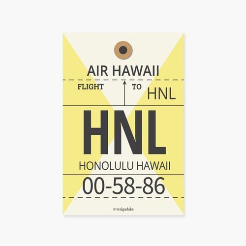 MochiThings: Airline Tag Postcard