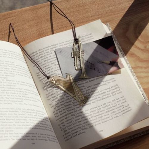 Gold Musical Instrument Bookmark - Image 22