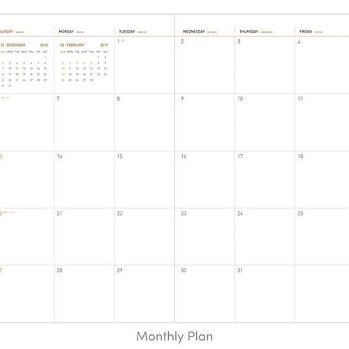 2019 Ardium Big Monthly Planner - Image 12