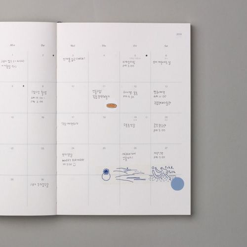 2019 Large Moon Weekly Scheduler