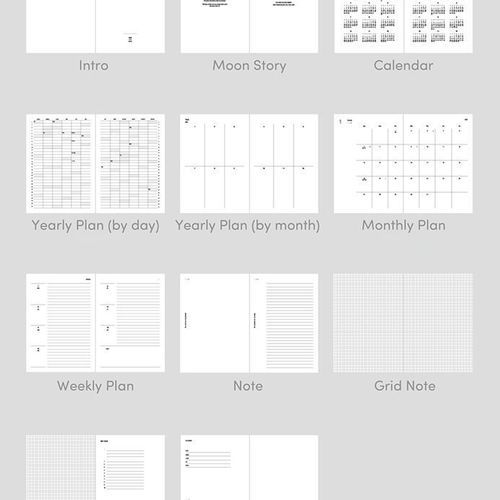 2019 Large Moon Weekly Scheduler