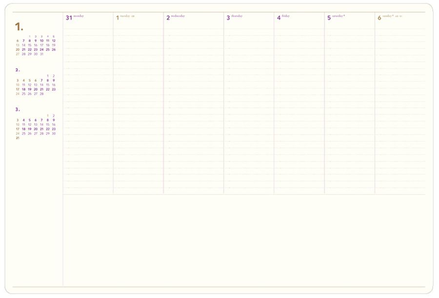 2019 Large Slim & Wide Weekly Planner