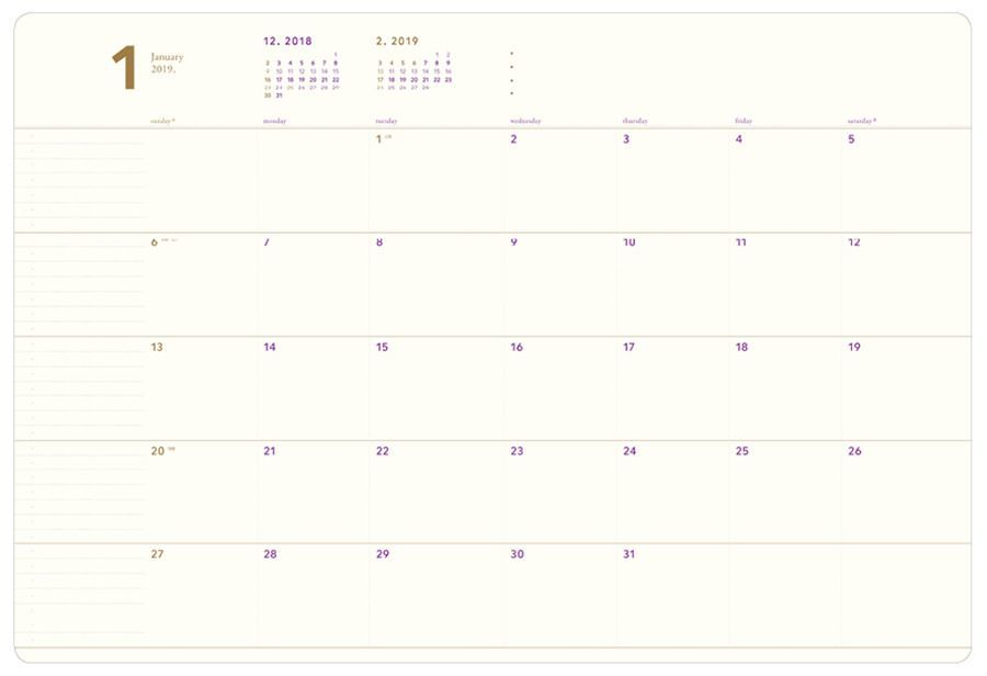 2019 Large Slim & Wide Weekly Planner