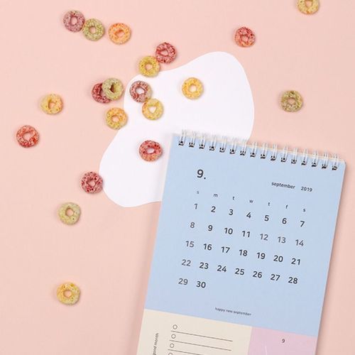 2019 Pastel Happy Month Calendar