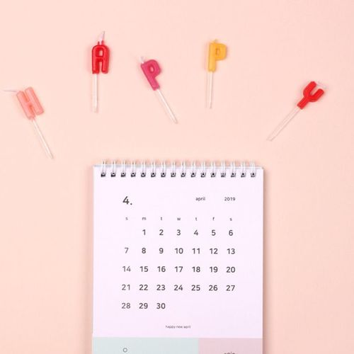 2019 Pastel Happy Month Calendar