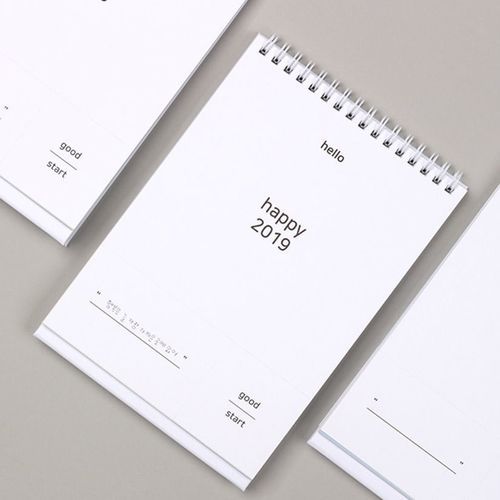 2019 Pastel Happy Month Calendar