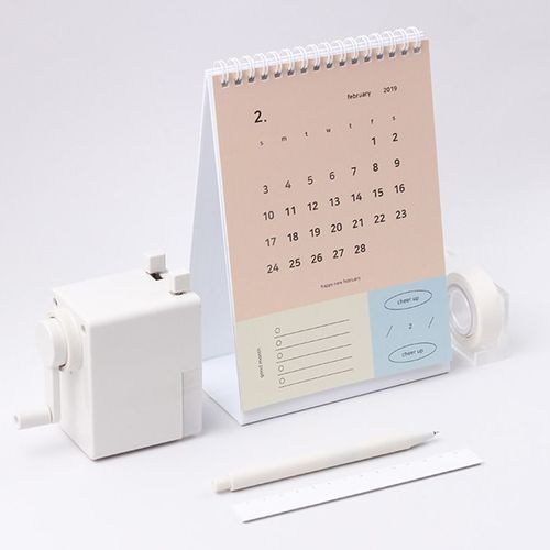 2019 Pastel Happy Month Calendar