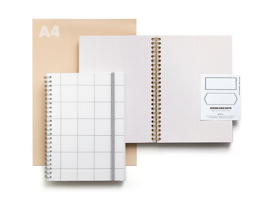 Grid Spiral Notebook