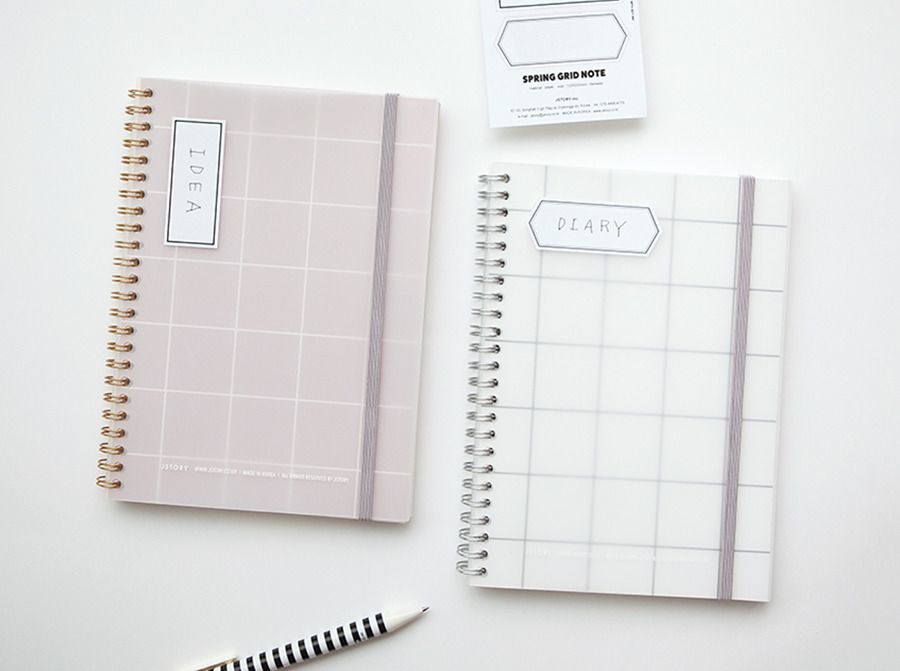 Grid Spiral Notebook