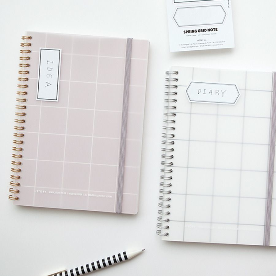 Grid Spiral Notebook