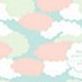 Pattern Handy Fan, Cloud+Star Stripe