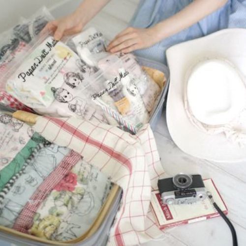 Paper Doll Travel Bag Set