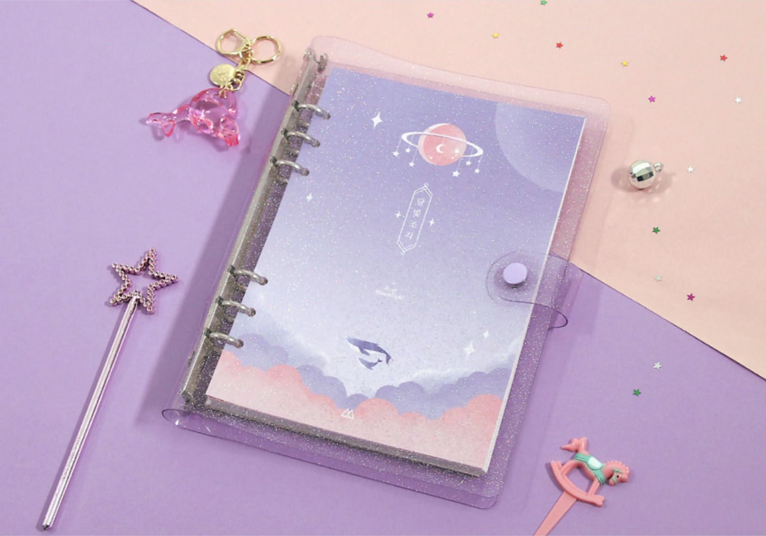 Moonlight Twinkle 6 Ring A5 Planner