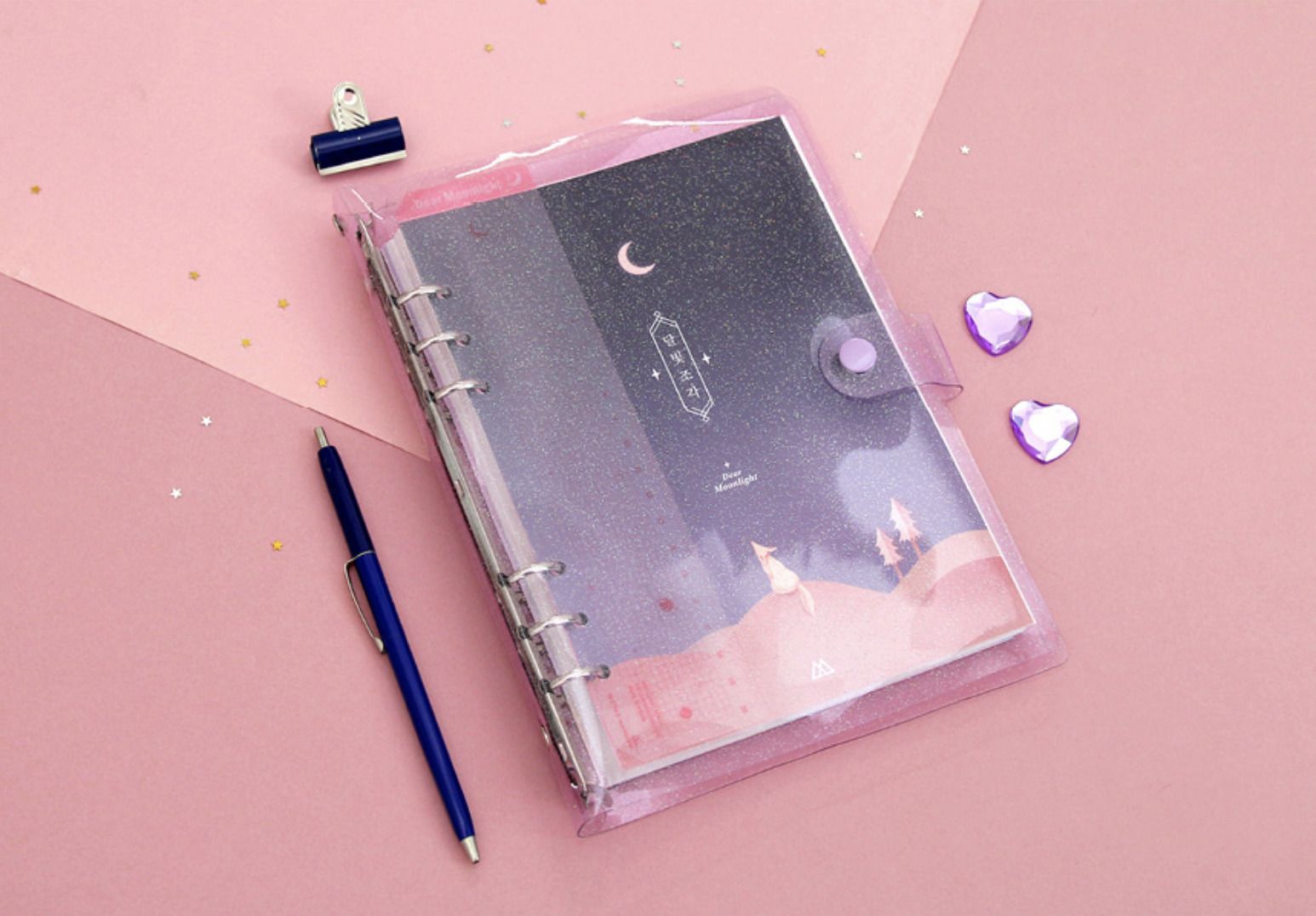 Moonlight Twinkle 6 Ring A5 Planner