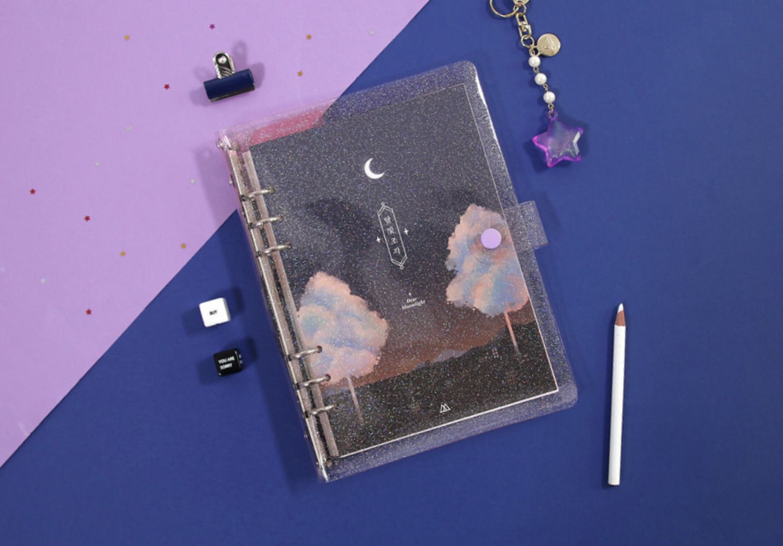 Moonlight Twinkle 6 Ring A5 Planner