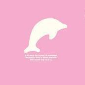 Animal Shadow Flat File Holder, Pink Dolphin