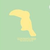 Animal Shadow Flat File Holder, Green Toucan