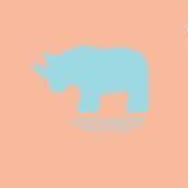 Animal Shadow Flat File Holder, Orange Rhino