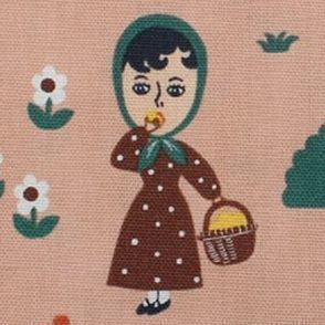 Large Ooh La La Drawstring Pouch, Forest Day